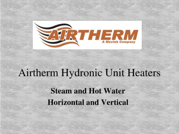 HYDRONIC UNIT HEATERS